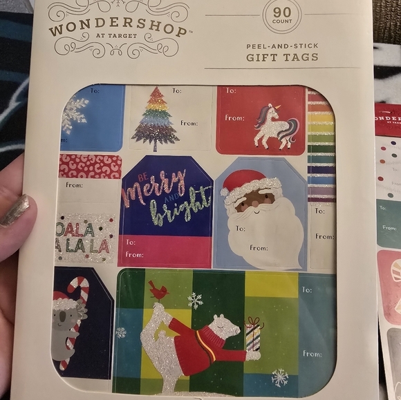 3/$15 New wondershop at target Christmas peel and stick gift tags 190 total - Picture 2 of 6